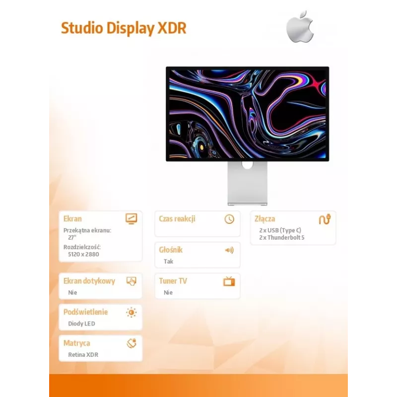 Monitor Apple Studio Display XDR con vetro nano-texture, supporto inclinabile e regolabile in altezza