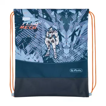 Set zaino scuola HERLITZ Loop Plus TechMech per bambino — poliestere, composto da zaino, borsa sport, astuccio, pochette