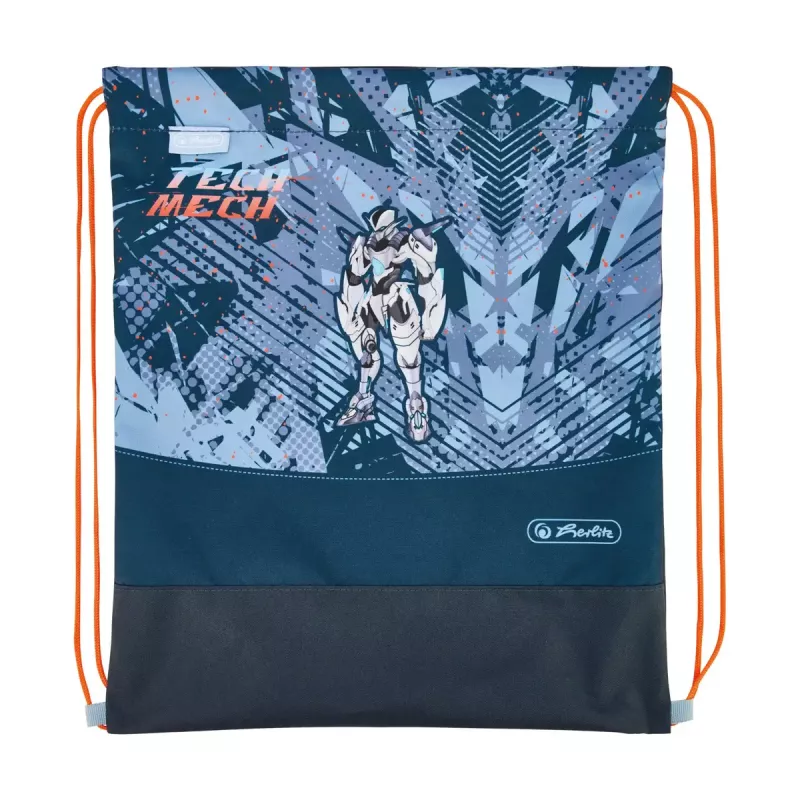 Set zaino scuola HERLITZ Loop Plus TechMech per bambino — poliestere, composto da zaino, borsa sport, astuccio, pochette