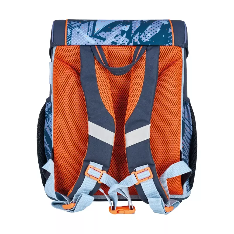 Set zaino scuola HERLITZ Loop Plus TechMech per bambino — poliestere, composto da zaino, borsa sport, astuccio, pochette