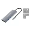 CONCEPTRONIC Dock 10-in-1 USB-C->HDMI/2xUSB-C/3xUSB-A/+ 20cm gr