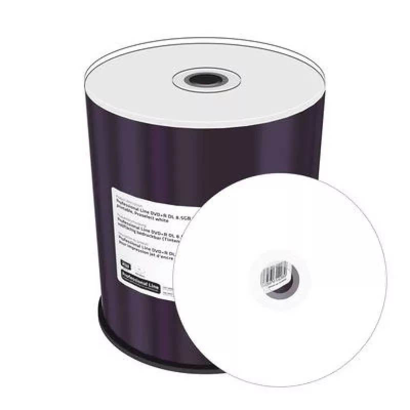 MediaRange DVD+R 8,5 GB 100 pezzi 8x bianco stampabile a tutta superficie Cakebox