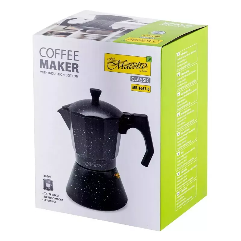 Macchina per caffè Maestro MR-1667-6 — caffettiera espresso per 6 tazze