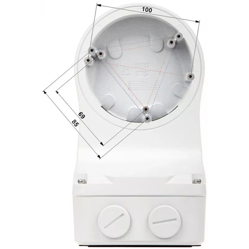 Supporto per montaggio su palo per telecamere dome TR-JB07/WM03-G-IN