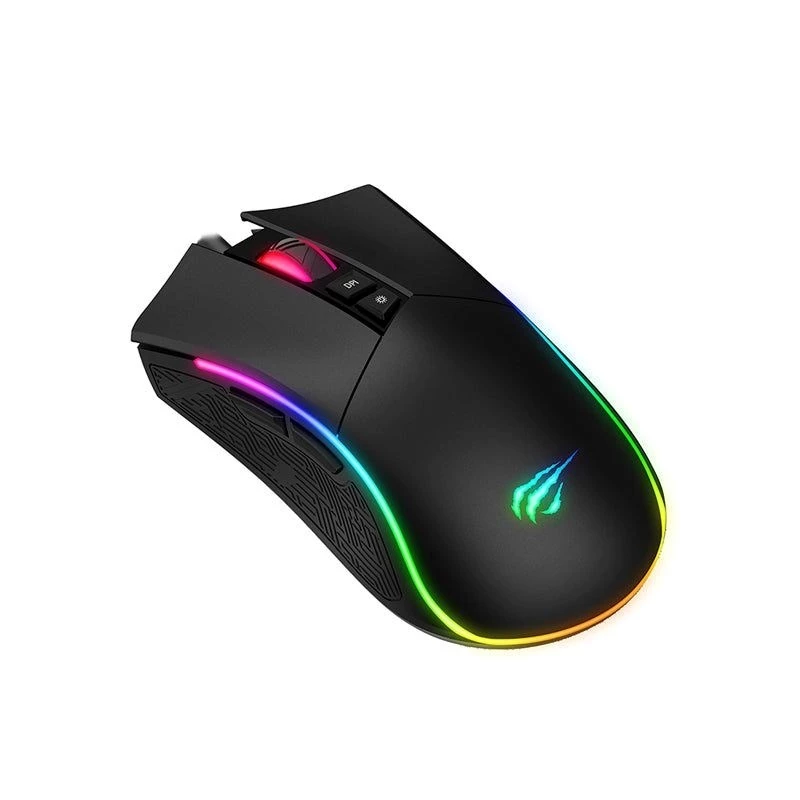 Mouse gaming HAVIT MS1001S V2 sensore ottico RGB con filo nero-grigio