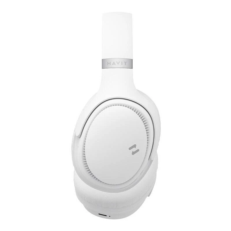Cuffie Bluetooth wireless HAVIT H630BT — on-ear, Bluetooth, microfono integrato, bianco