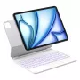 Inateck KB09119 custodia Folio con tastiera Bluetooth per iPad Air 11" / iPad Pro 11", QWERTZ, bianco