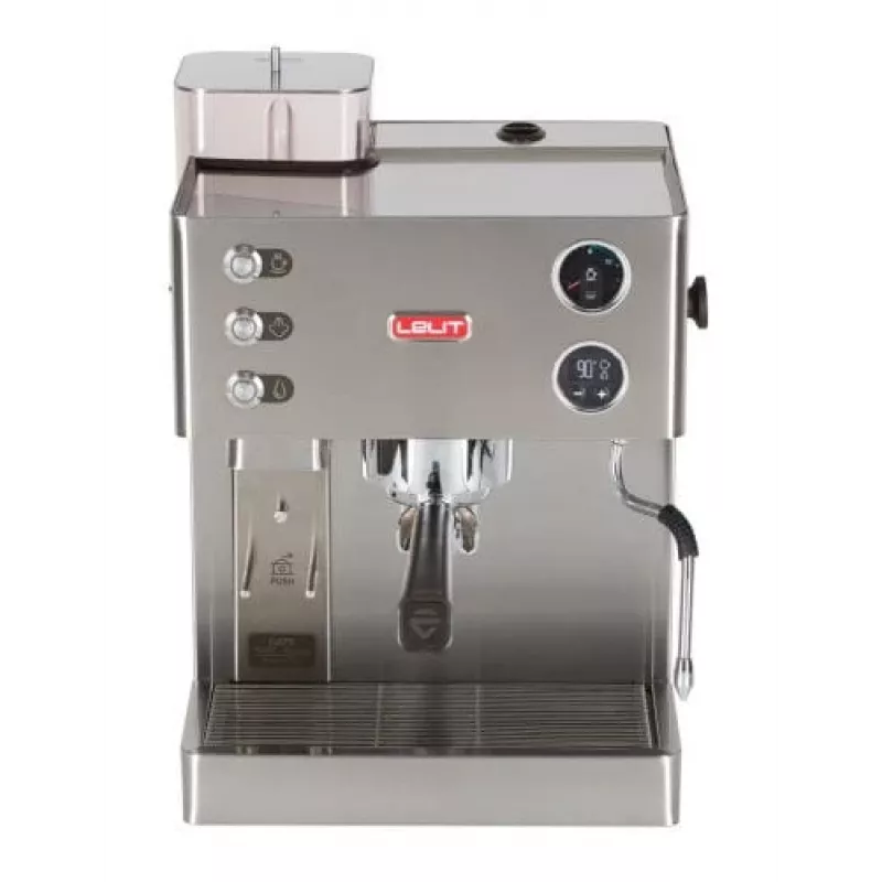 Lelit Kate PL82T, macchina per espresso, 2,5 l, chicchi di caffè, caffè macinato, macinacaffè integrato, 1200 W, acciaio inox