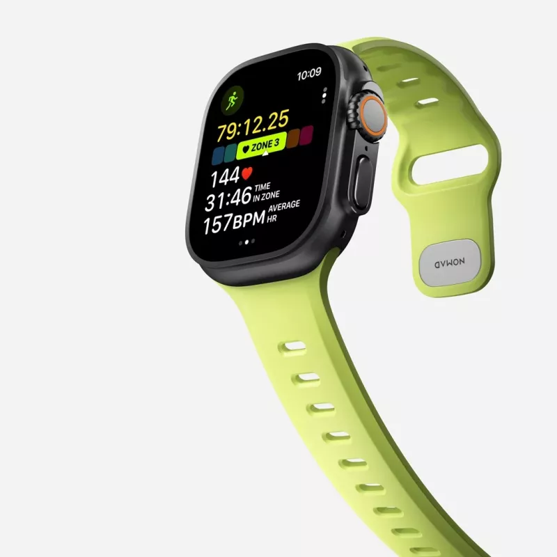 NOMAD Tempo Band - Cinturino per Apple Watch 49mm in FKM (Lumen)