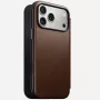 Custodia per cellulare in pelle Nomad Modern Leather Folio per iPhone 17 Pro Max (6,9 pollici) marrone, pelle/alluminio, 4 slot per carte