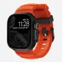NOMAD Rocky Point cinturino per Apple Watch 46/49 mm, FKM e titanio, Magma/Black Hardware