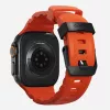 NOMAD Rocky Point cinturino per Apple Watch 46/49 mm, FKM e titanio, Magma/Black Hardware