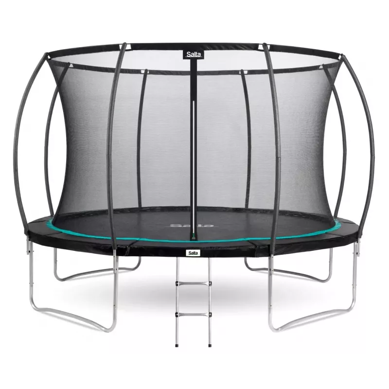 Trampolino da esterno Salta Cosmos 427 cm — modello 5263A, nero, rotondo con rete di sicurezza
