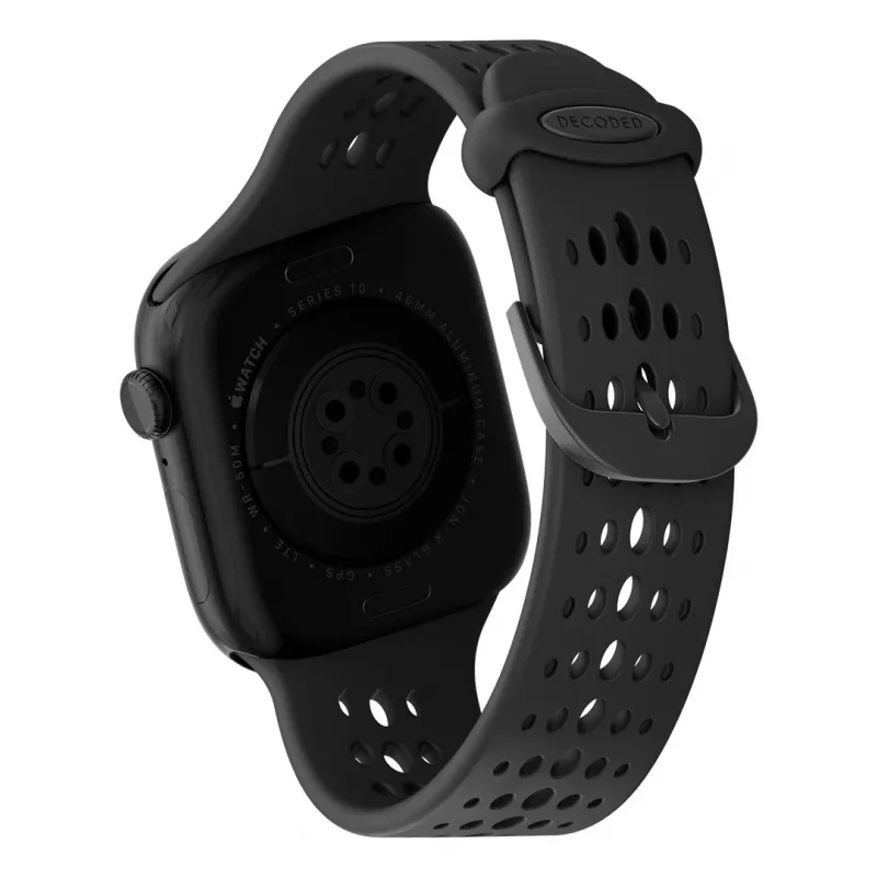 Decoded Silicone Ares O Band - Cinturino in silicone per Apple Watch 40/42 mm (nero)