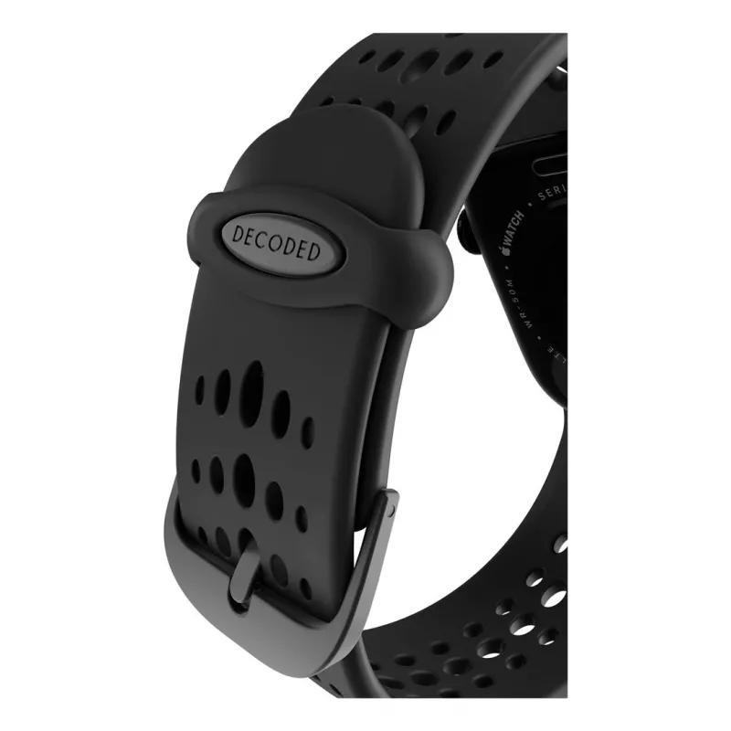 Decoded Silicone Ares O Band - Cinturino in silicone per Apple Watch 40/42 mm (nero)