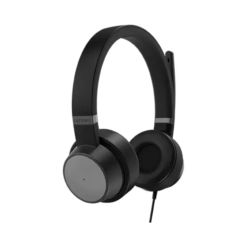 Lenovo Go Cuffie ANC con filo archetto ufficio/domestico USB Type-C nero