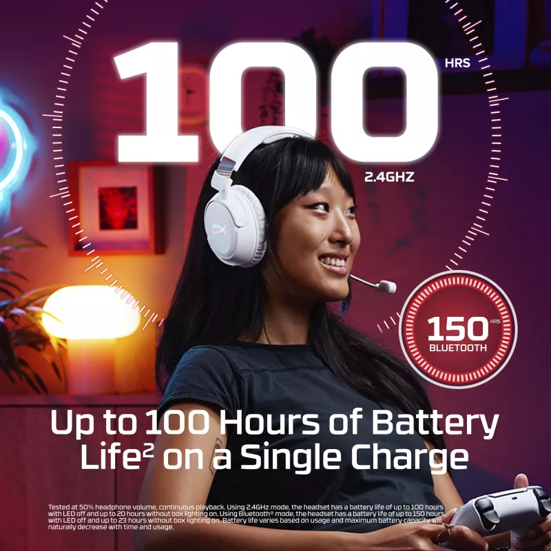 Cuffie gaming wireless HyperX Cloud Flight 2 — over-ear, nero