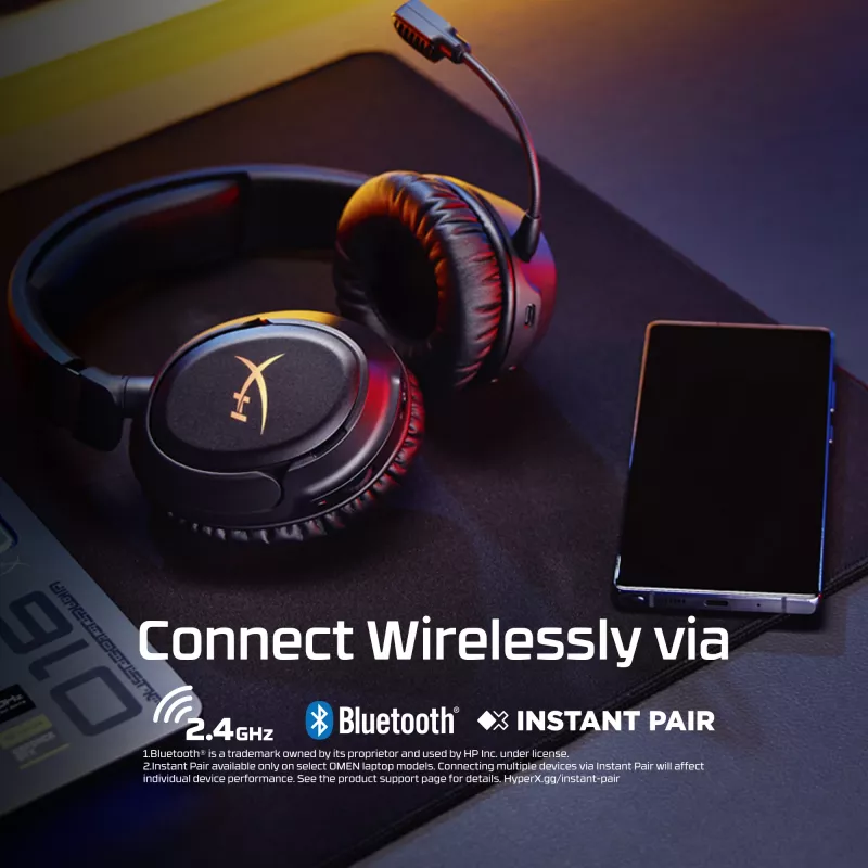 Cuffie gaming wireless HyperX Cloud Flight 2 — over-ear, nero