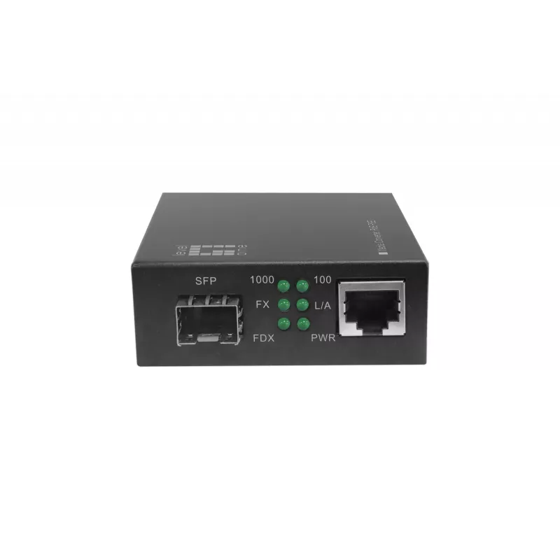 LevelOne convertitore di media RJ45 a SFP Gigabit, PoE PSE
