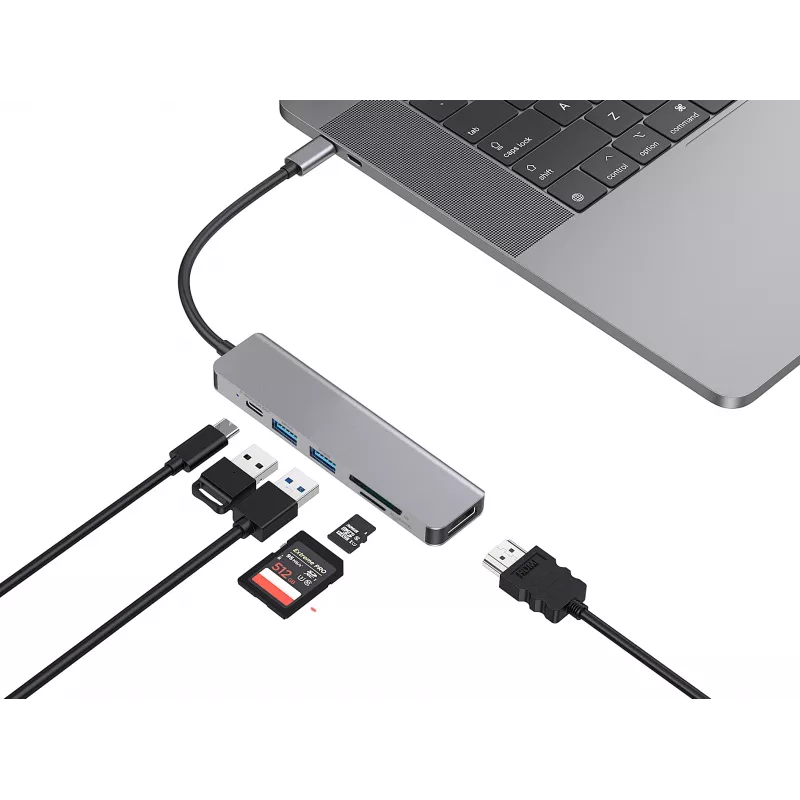 Conceptronic DONN02G docking station/replicatore di porte per laptop USB 3.2 Gen 1 (3.1 Gen 1) Type-C alluminio