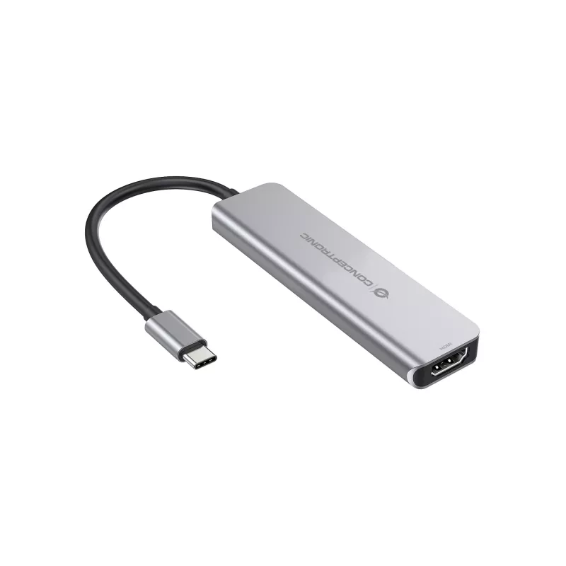 Conceptronic DONN02G docking station/replicatore di porte per laptop USB 3.2 Gen 1 (3.1 Gen 1) Type-C alluminio