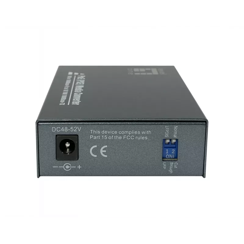 LevelOne convertitore di media RJ45 a SC Gigabit, PoE PSE, fibra monomodale, 20km