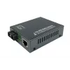 LevelOne convertitore di media RJ45 a SC Gigabit, PoE PSE, fibra monomodale, 20km