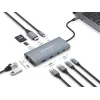 Conceptronic DONN06G docking station 10-in-1 USB 3.2 Gen 1, HDMI, 100 W USB PD, USB-C 5 Gbit/s x 2, USB-A 5 Gbit/s x 3, SD, TF/MicroSD, GbE