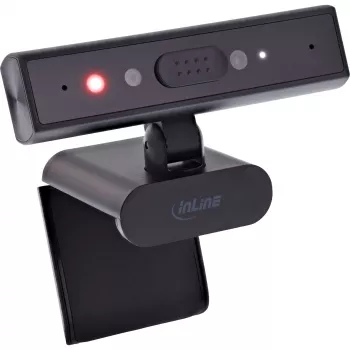 InLine 55365 webcam 5MP con USB-C, autofocus, Windows Hello e otturatore di protezione