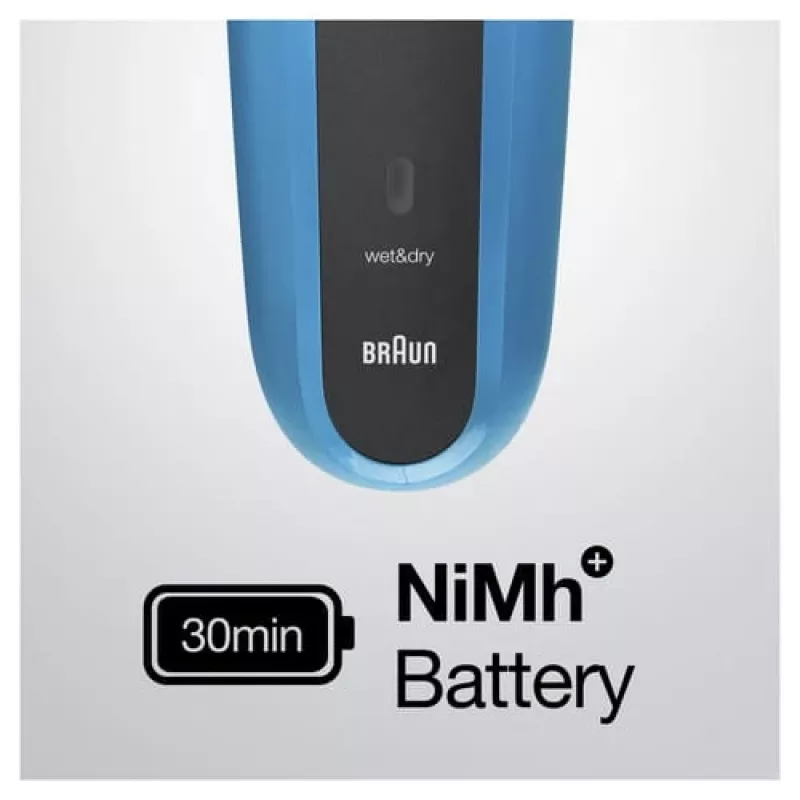Braun Series 3 310s rasoio a lamina trimmer nero, blu
