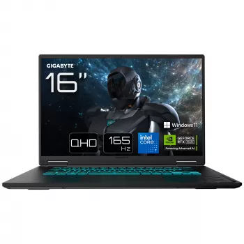 GIGABYTE GAMING A16 PRO DYHG5DECC4SH laptop Intel Core 7 240H 40,6 cm (16 pollici) Quad HD+ 32 GB LPDDR5x-SDRAM 1 TB SSD NVIDIA® GeForce RTX™ 5080 Laptop GPU Wi-Fi 6E (802.11ax) Windows 11 Home nero