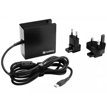 Sandberg caricabatterie AC USB-C PD 90W EU+UK, uso interno, AC, 20,2 V, 4,5 A, 1,8 m, nero