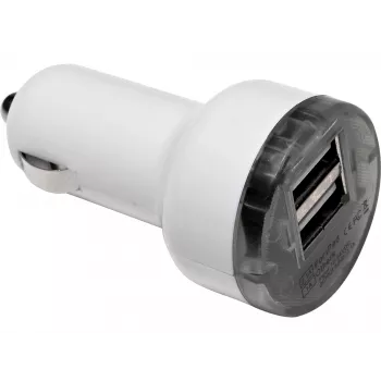 Sandberg caricabatterie da auto Dual 1000+2400mA, auto, accendisigari, 5 V, bianco