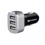 Sandberg Multi Car Charger 3xUSB, Auto, accendisigari, USB, 5 V, nero, argento