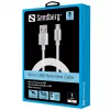 Sandberg cavo MicroUSB reversibile 1m, 1 m, USB A, Micro-USB A, argento, bianco