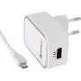 Sandberg caricabatterie AC EU Micro-USB 2,4 A, per uso interno, AC, 5 V, bianco