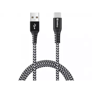 Sandberg cavo Survivor USB-C—USB-A 1 m, 1 m, USB A, USB C, USB 2.0, nero, grigio