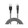 Sandberg cavo Survivor Lightning 2 m, 2 m, Lightning, USB A, connettore maschio, connettore maschio, nero, grigio