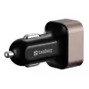 Sandberg caricabatterie da auto 1xQC3.0+1xUSBC 24W, auto, accendisigari, 12 V, nero, grigio