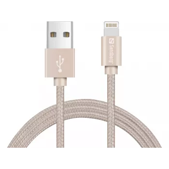Sandberg Excellence Lightning oro 1m, 1 m, Lightning, USB A, oro, dritto, dritto