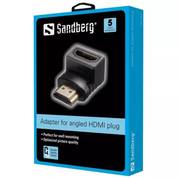 Sandberg HDMI 2.0 adattatore spina angolare, HDMI, HDMI, nero