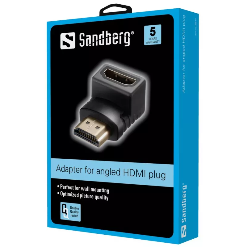 Sandberg HDMI 2.0 adattatore spina angolare, HDMI, HDMI, nero