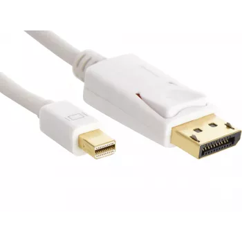 Sandberg DP-MiniDP 1.2 4K M-M 2m, 2 m, DisplayPort, Mini DisplayPort, connettore maschio, connettore maschio, bianco