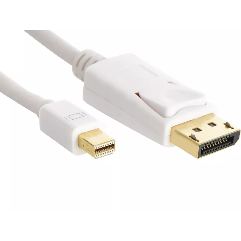 Sandberg DP-MiniDP 1.2 4K M-M 2m, 2 m, DisplayPort, Mini DisplayPort, connettore maschio, connettore maschio, bianco