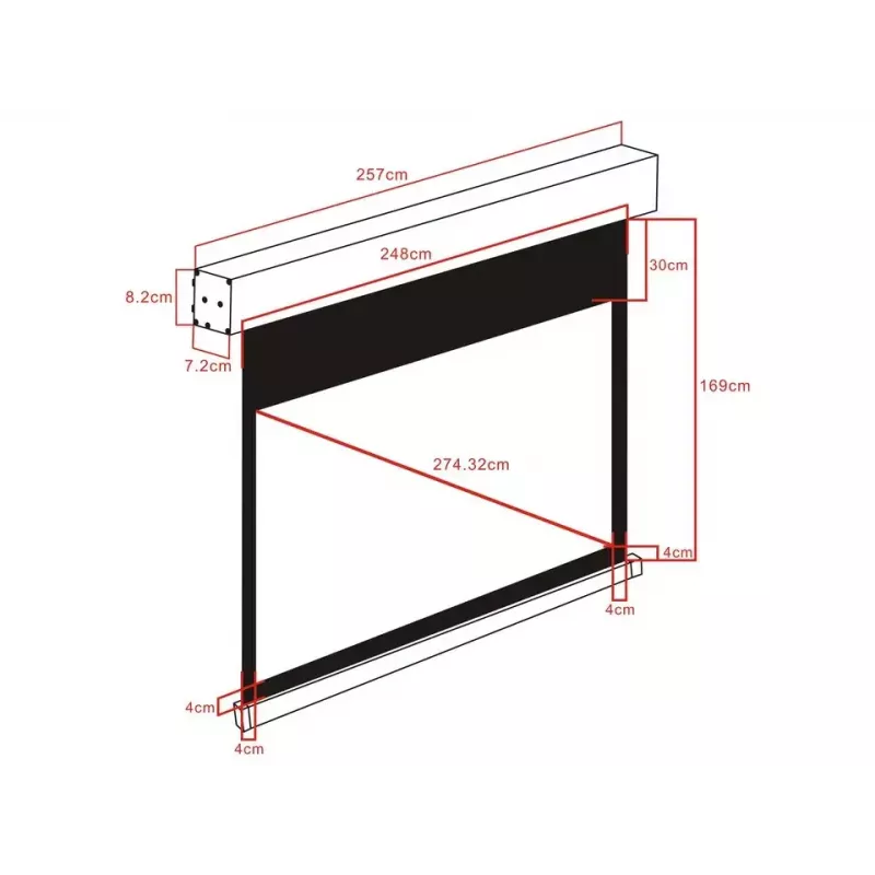 Multibrackets M schermo di proiezione motorizzato 16:9 240x135, 108 pollici