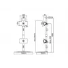 Multibrackets M VESA Desktopmount supporto singolo set di estensione 24