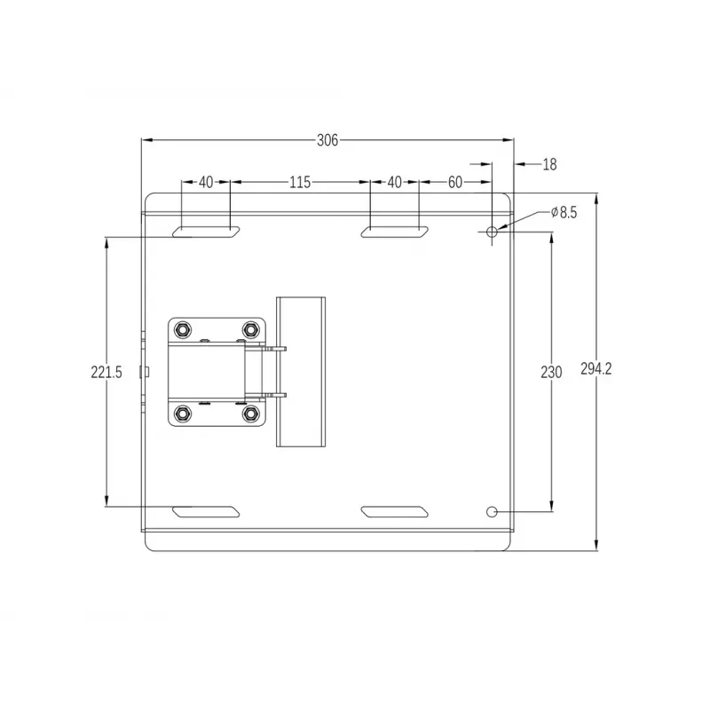 Multibrackets M Universal Swing Arm 180 Degrees Large nero 75 kg 48-69