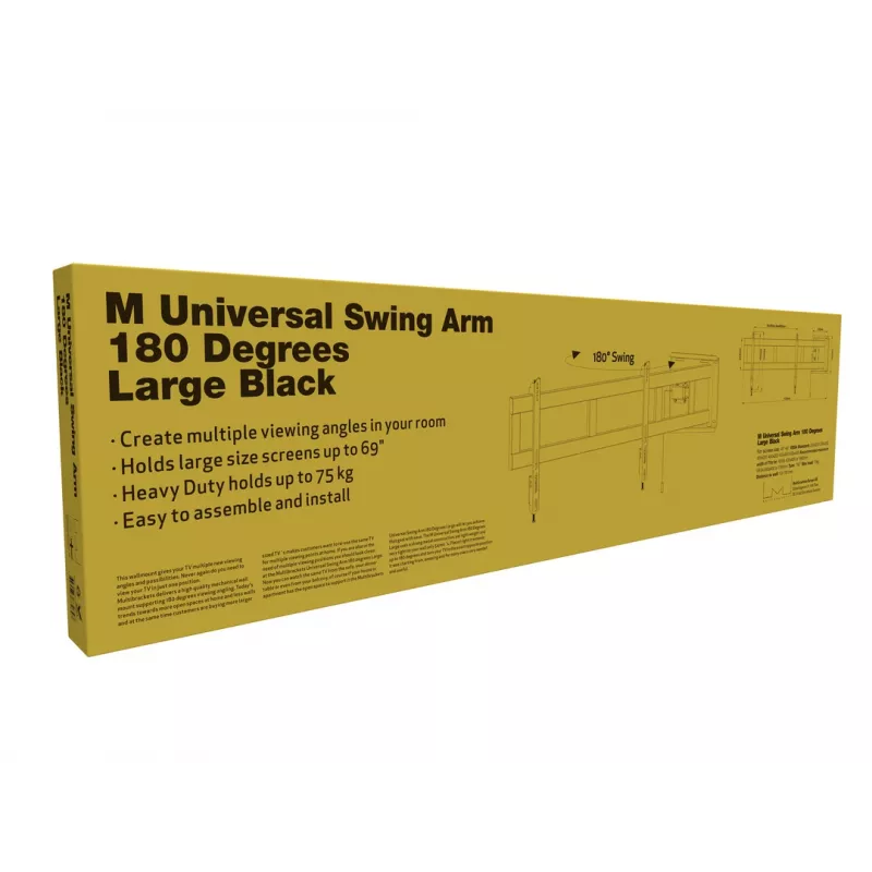 Multibrackets M Universal Swing Arm 180 Degrees Large nero 75 kg 48-69