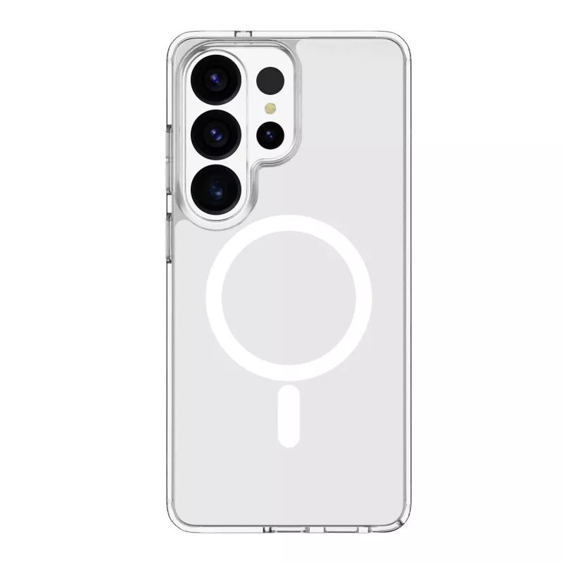Cellularline Clear Mag - Galaxy S26 Ultra custodia trasparente ultraresistente con bordo in gomma, compatibile con l'ecosistema Qi2 e accessori magnetici, trattata contro l'ingiallimento.