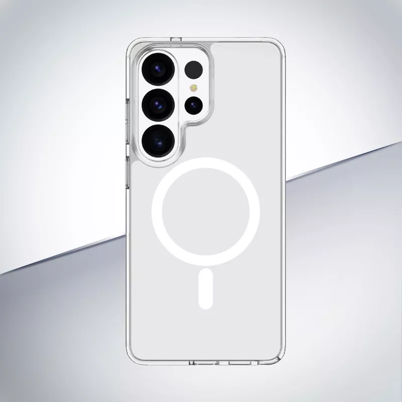 Cellularline Clear Mag - Galaxy S26 Ultra custodia trasparente ultraresistente con bordo in gomma, compatibile con l'ecosistema Qi2 e accessori magnetici, trattata contro l'ingiallimento.